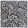 Ceramic Aztec Native Series 4"x4" Mosaic Tile - Black and White