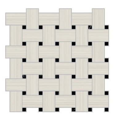 Style Basketweave Tile 12" x 12" - Pure