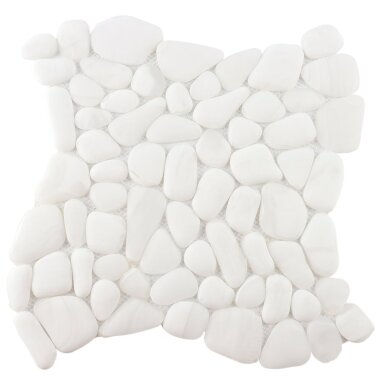 OasisGlass Pebble Tile 11.81" x 11.81" - White