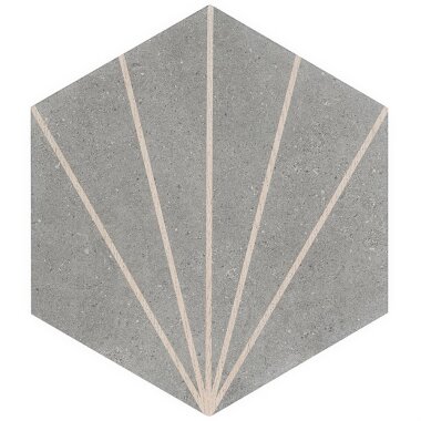 Piaka Hexagon Tile 13" x 14" - Beams Graphite