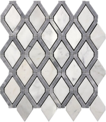 Waterjet Trellis 10 10.6" x 11.4" - White, Gray