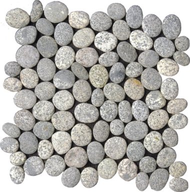 Pebble Speckled Rectified Matte Interlocking 12" x 12" - Grey
