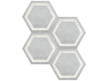 Form Hexagon Frame Tile 7" x 8" - Ice