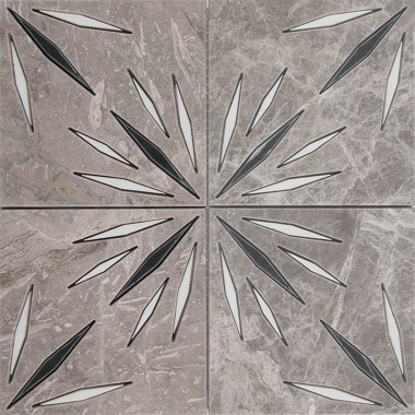 Artistic Aura Grey Mosaic Tile - 12" x 12" - Gray