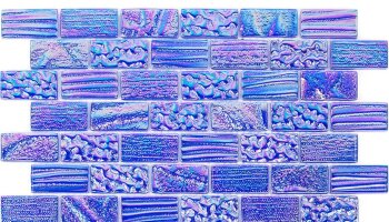 Aqueous Iridescent Brick Tile 12.12