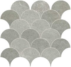 Tycoon Wave Mosaic Tile 13.7" x 14.5" - Grey mix