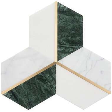 Carraway Hexagon Tile 10" x 12" - Verde