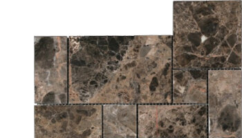 Emperador Dark Line Mosaic Mini Versailles - Emperador Dark