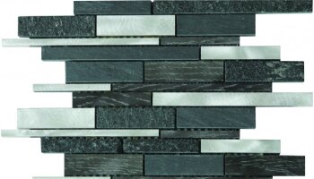 Marble Stone Aluminum Mix Tile Baguette Mosaic 12