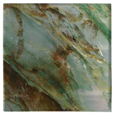 Galaxy Glass Tile 9" x 9" - Emerald