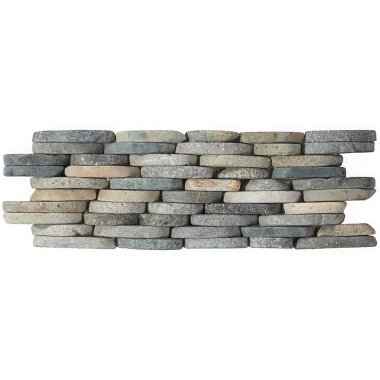 Pebblestone Stacked Sliced Tile 4" x 10.75" - Sumatra