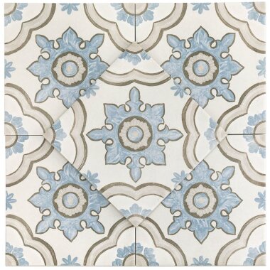 Decor Tile 8" x 8" - Basma White