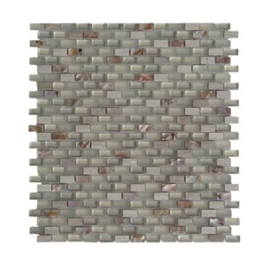 Gem Pearl Mini Brick Tile 11.13" x 12.25" - Sea Shore