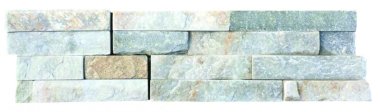 Quartzite Stone Tile Wall Cladding 4" x 14" - Grey/Beige
