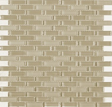 Cristallo Brick Blended Mosaic Tile 0.6" x 1.9" - Beige