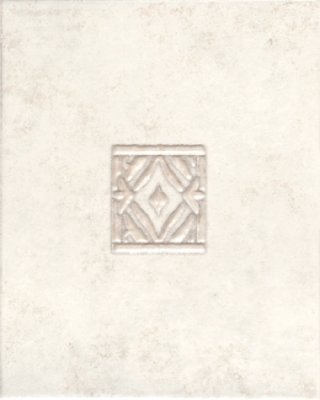 Corte Milia Wall Ligura Medallion Insert Tile 8" x 10" - Biscuit