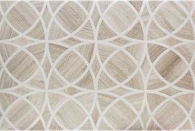 Water Jet Zephyr 9" x 9" - Wooden Beige and White Thassos Line