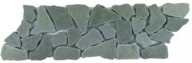 Reconstituted Stone Tile Mosaic Interlocking Border 4" x 12" - Paladiana Grey