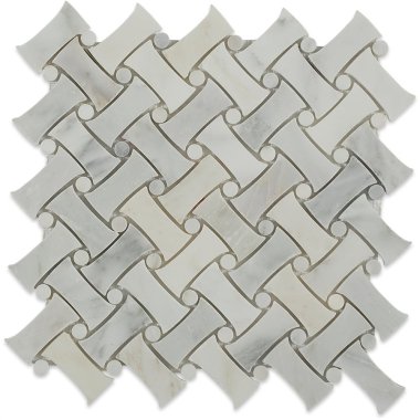 Fancy Weave Tile 11.5" x 11.25" - Asian Statuary