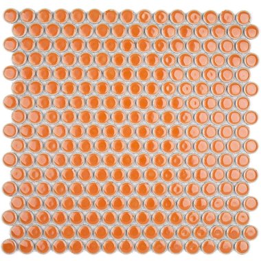 Simple 2.0 Penny Rounds Tile 11.49" x 12.32" - Tangerine
