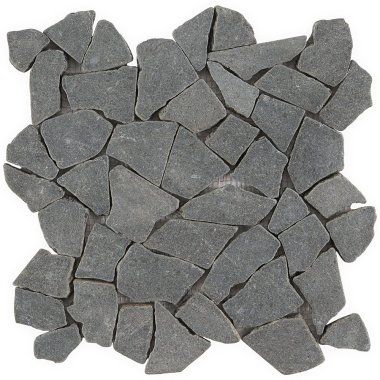Pebblestone Tumbled Tile 11.81" x 11.81" - Black Lava