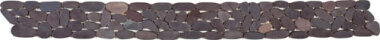 Pebble Sliced Matte Interlocking Border 4" x 12" - Brown