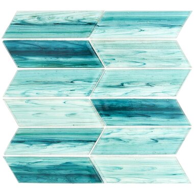 Brook Chevron Tile 11.73" x 11.74" - Teal