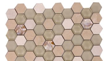 Marble Stone Hexagon Mosaic Tile 11.6