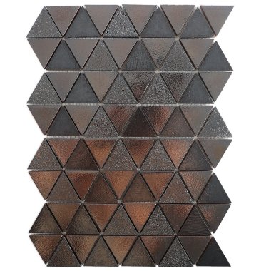 Art Lava Triangles Tile 10.62" x 14.56" - Metallic iron
