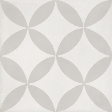 Bati Orient Cement Tile Decor Modern 8" x 8" - Off White/Light Grey