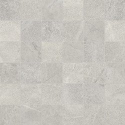 Blue Savoy Mosaic Tile 12" x 12" - White