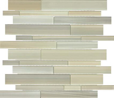 Bliss Fusion Glass Tile Random Strip Mosaic - Plantation