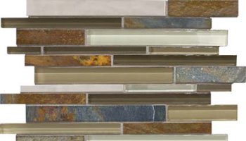 Bliss Stainless Glass Tile Mosaic - Nature Trail
