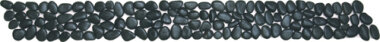 Pebble Polished Interlocking Border 4" x 12" - Black