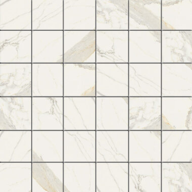 Marmorea 2" x 2" Mosaic Tile 12" x 12" - Bianco Calacatta