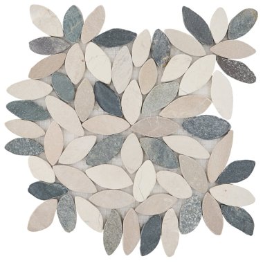 Pebblestone Flower Tile 11.81" x 11.81" - Raja Ampat