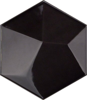 Hexagono Tile Piramidal Brillo 6" x 6" - Grafito