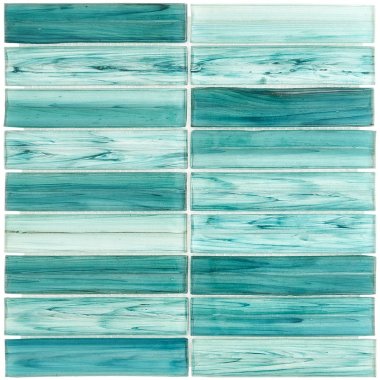Brook Stacked Tile 11.61" x 11.73" - Teal