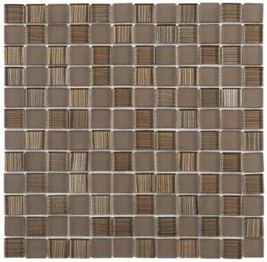 Glass Tile Mosaic 7/8" x 7/8" - Brown