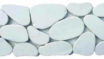 Reconstituted Pebble XL Stone Interlocking Mosaic Tile Border - 4