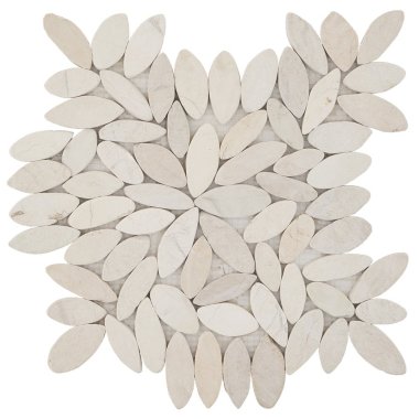 Pebblestone Flower Tile 11.81" x 11.81" - Lovina White