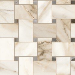 Trumarmi Polished Weave Tile 12" x 12" - Gold