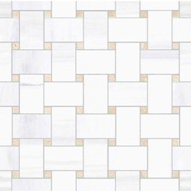 Themar Basketweave Tile 11.81" x 11.81" - Bianco Lasa
