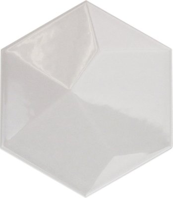 Hexagono Tile Piramidal Brillo 6" x 6" - Perla