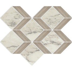 Carrara Select Tizano Mosaic Tile Matte 10" x 12" - Arabescato