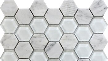 Bali Mantra - Hexagon Mosaic Tile - 11.8