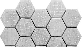 Artistic Hex 4 - Hexagon Mosaic Tile - 10.8