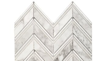 Chevron Glacier Tile 10.75