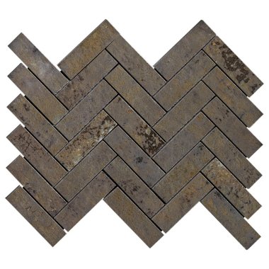 Artile Herringbone Mosaic Tile 10.03" x 10.62" - Copper
