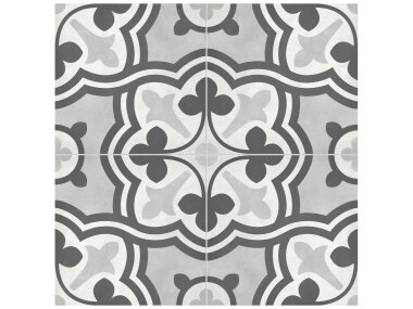 Form Baroque Deco Tile 8" x 8" - Ice